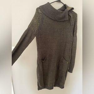 Prana sweater dress in Camo green and Gray blend size large